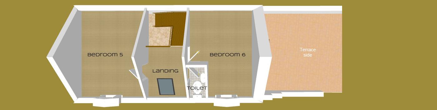 First floor plan of the gîte